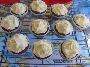 Carrot Muffins with Salted Caramel Buttercream Icing