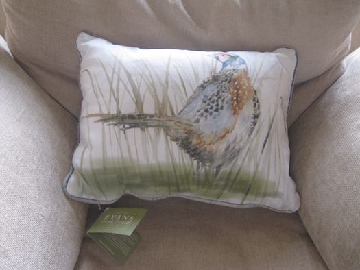 Evans Lichfield Pheasant Cushion